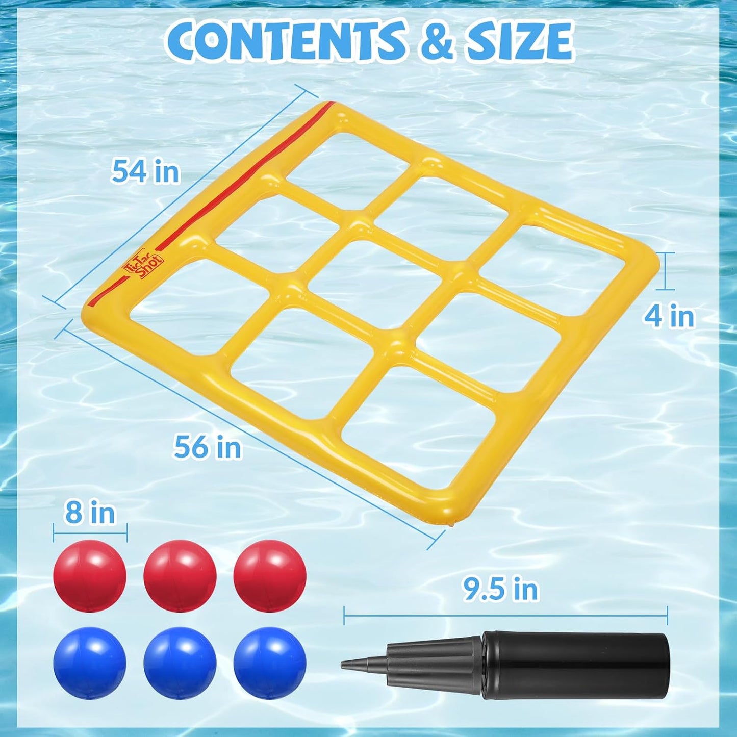 Tic Tac Toe Inflatable Pool Game