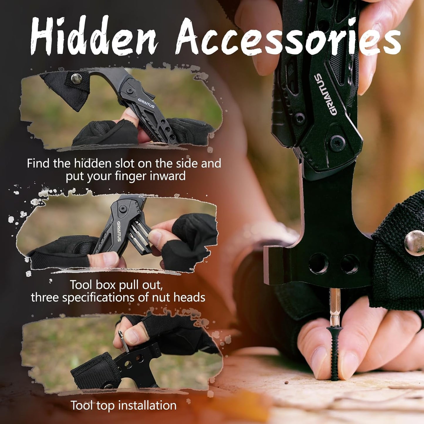 🔧 16-in-1 Multitool Camping Axe | Knife · Pliers · Fire Starter · Portable Case 🔥