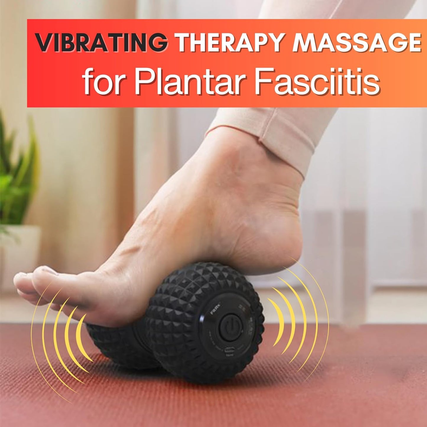 💪 Vibrating Peanut Massage Ball | 4 Intensity Modes · Full-Body Relief · Portable & Rechargeable 🔋