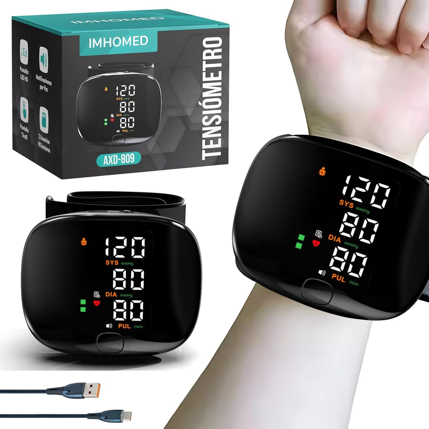 🩺 2025 Rechargeable Wrist Blood Pressure Monitor