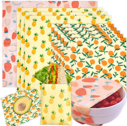 🐝 Reusable Beeswax Food Wrap Set | Organic · Washable · Plastic-Free Kitchen Essential 🌿