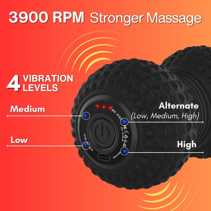 💪 Vibrating Peanut Massage Ball | 4 Intensity Modes · Full-Body Relief · Portable & Rechargeable 🔋