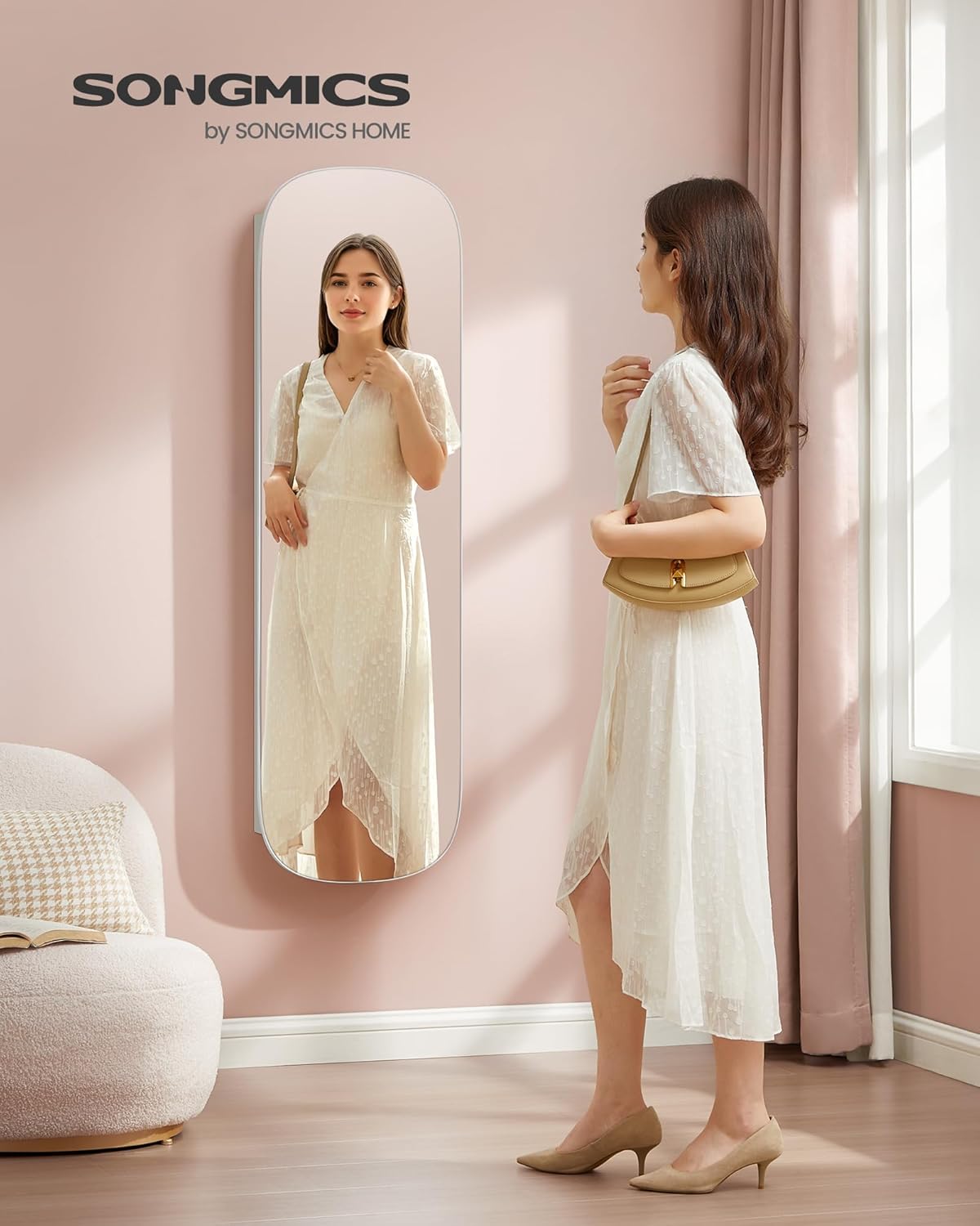 🎁Full-Length Mirror Storage Cabinet—Wall-Mounted Jewelry & Makeup Organizer