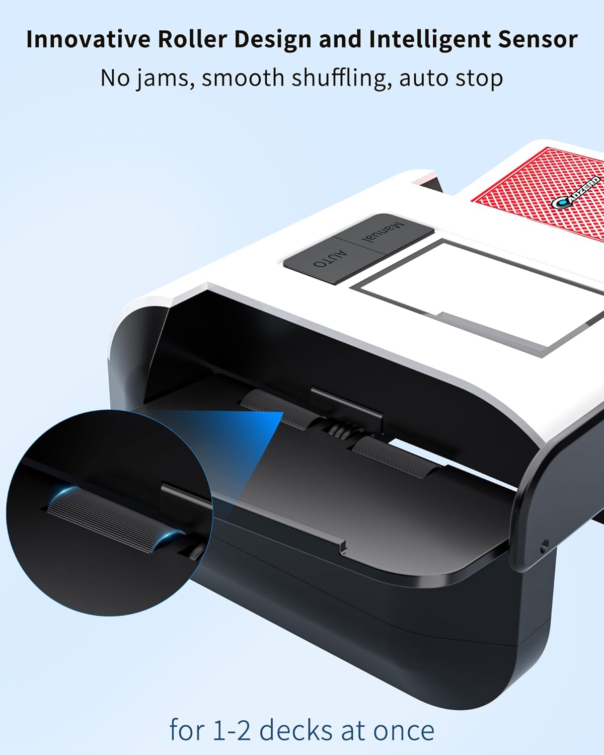 ♠️ Electric Card Shuffler | Auto & Manual Modes · USB-C Rechargeable · Quiet Operation 🎲