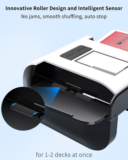 ♠️ Electric Card Shuffler | Auto & Manual Modes · USB-C Rechargeable · Quiet Operation 🎲