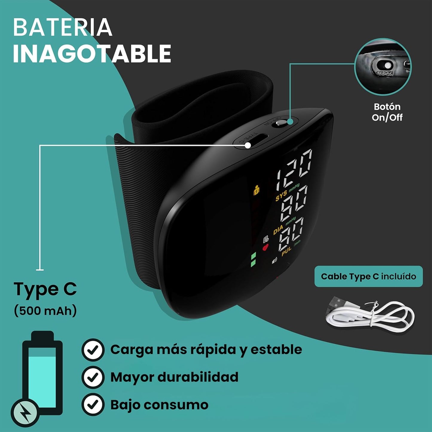 🩺 2025 Rechargeable Wrist Blood Pressure Monitor