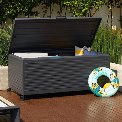 Modern Outdoor Deck Box - Sleek, Durable & Spacious