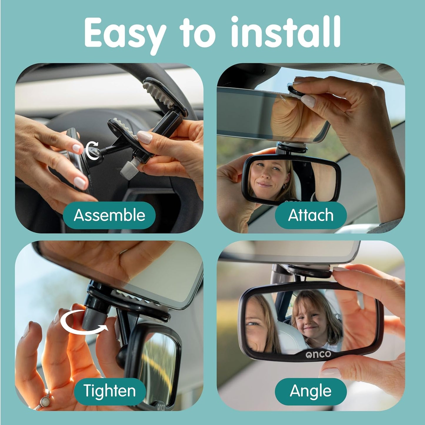 Rear-Facing Baby Car Mirror