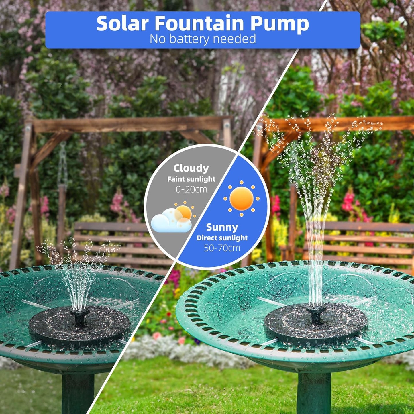 Solar Fountain Pump for Bird Bath