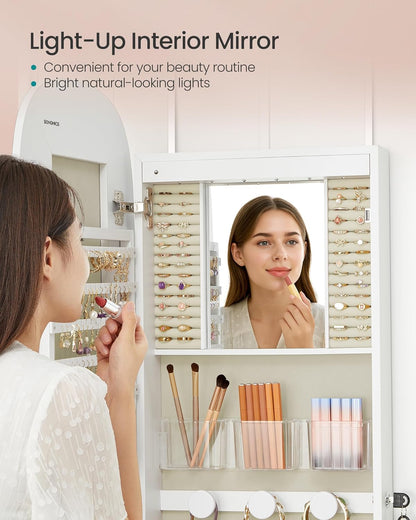 🎁Full-Length Mirror Storage Cabinet—Wall-Mounted Jewelry & Makeup Organizer