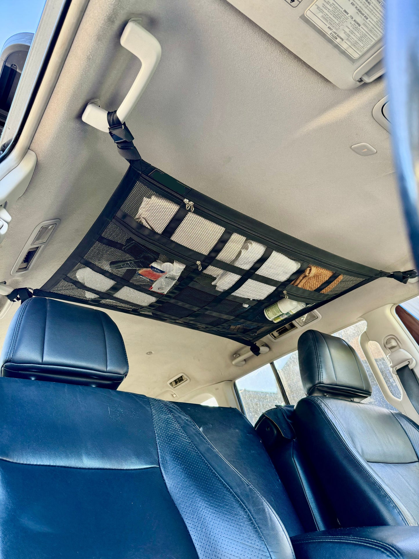 🚗Multi-Pocket Car Storage Net with Alloy Buckles🔧
