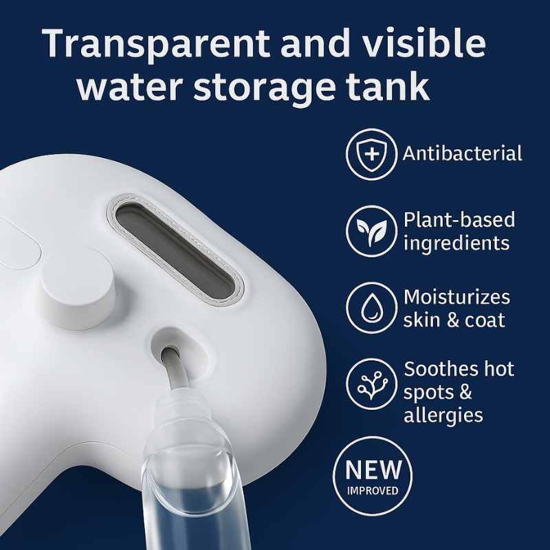 Steam Pet Grooming Brush with Self-Cleaning Feature