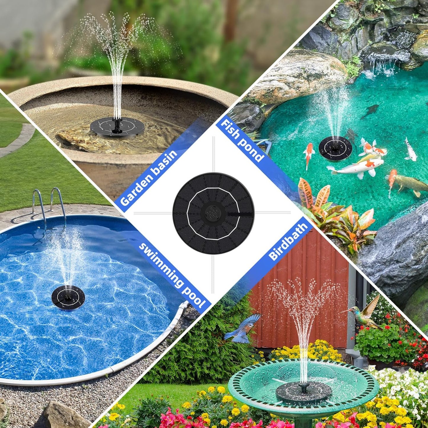 Solar Fountain Pump for Bird Bath