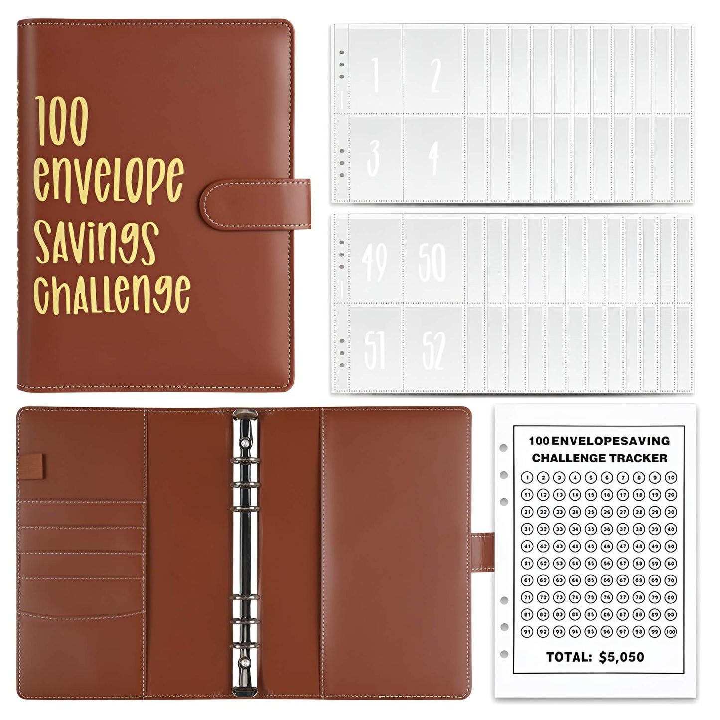 💰 100 Envelopes Money Saving Challenge Binder