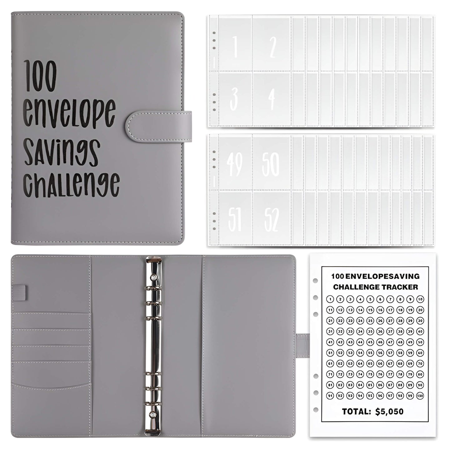 💰 100 Envelopes Money Saving Challenge Binder