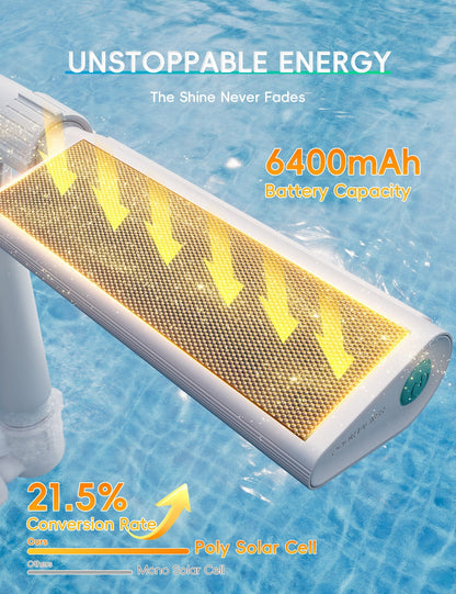 Solar Pool Fountain with Lights