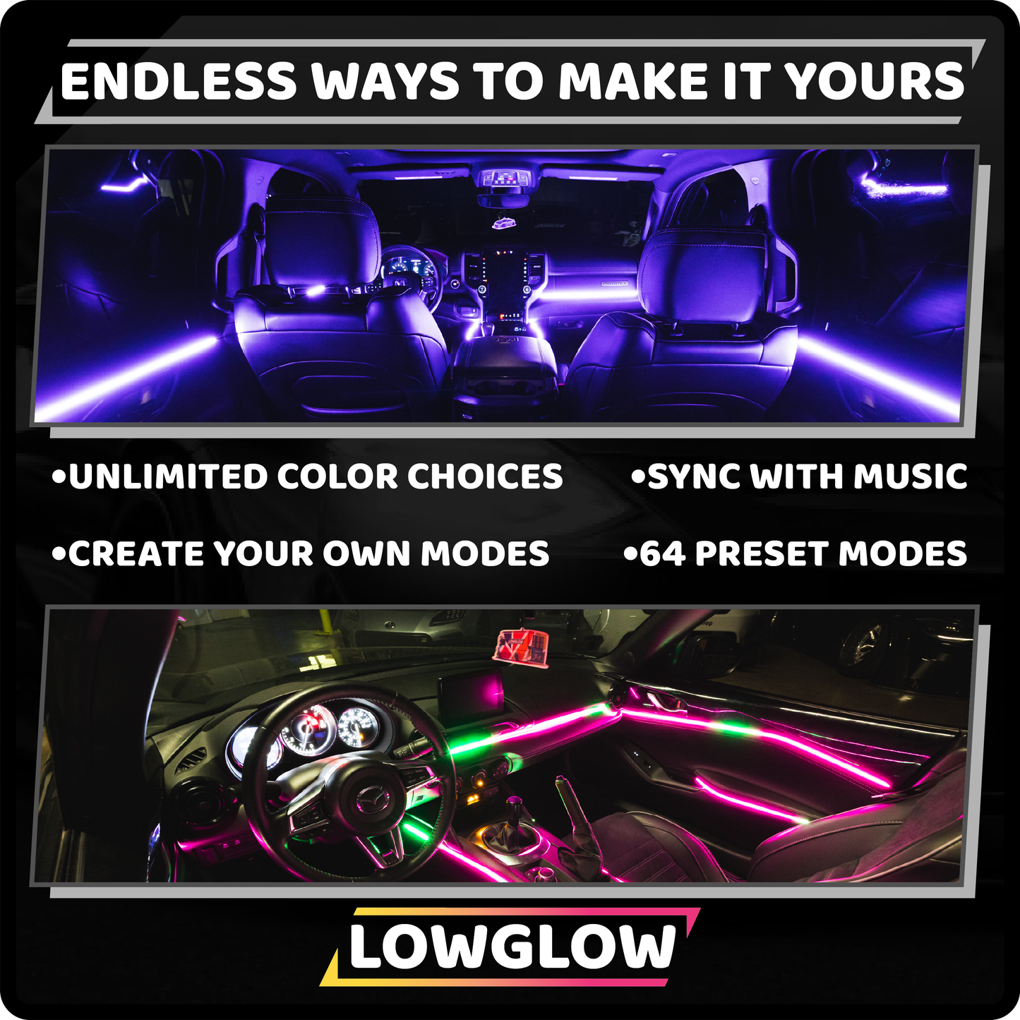 Ambient Car Light Strip Kit
