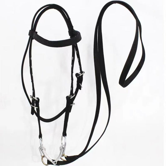 Mini Horse Bridle – Premium Black Leather for Style & Control 🐴✨