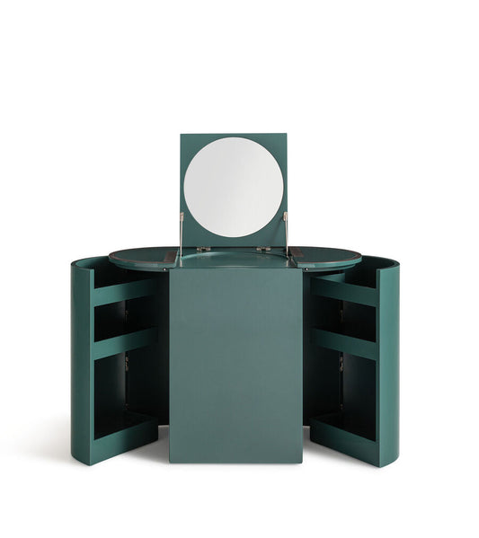 Elegant Vanity – Retractable Mirror, Smart Storage
