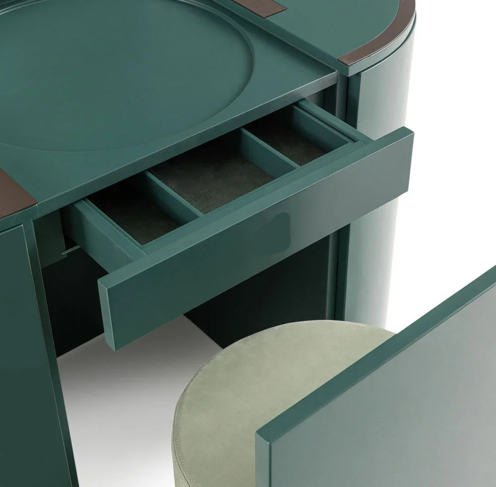 Elegant Vanity – Retractable Mirror, Smart Storage