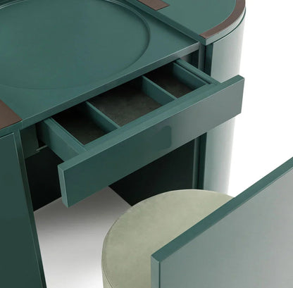Elegant Vanity – Retractable Mirror, Smart Storage
