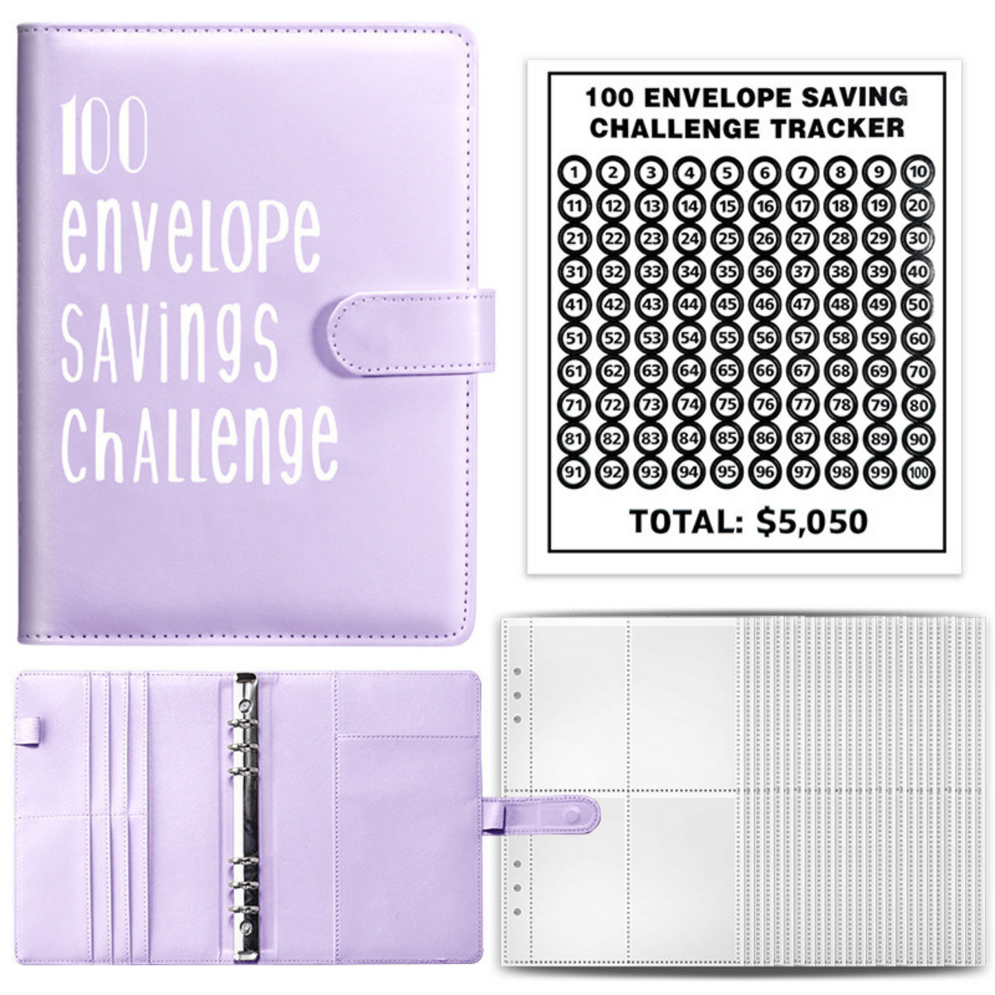 💰 100 Envelopes Money Saving Challenge Binder