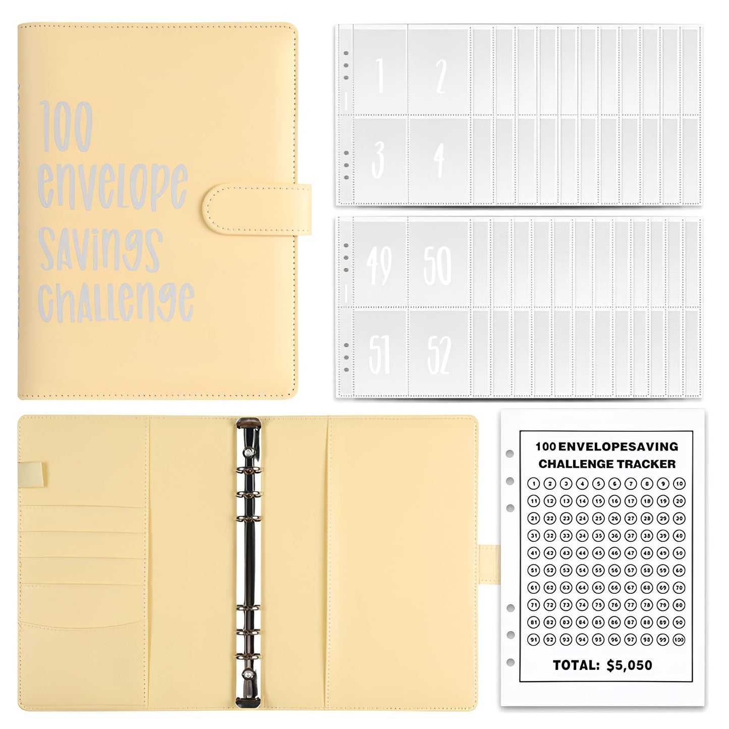 💰 100 Envelopes Money Saving Challenge Binder