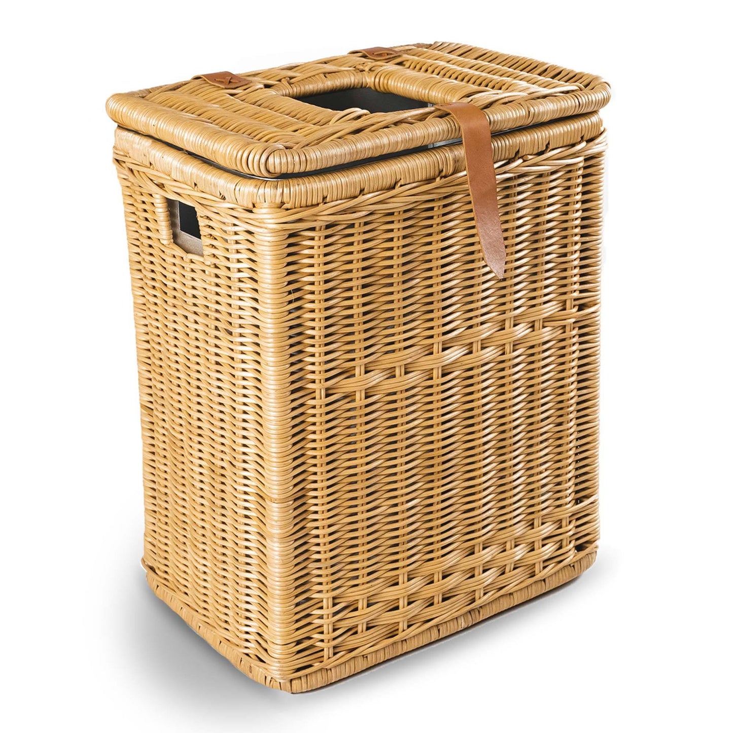 Multi-Purpose Rattan Basket-Recycling Bin with Removable Liner
