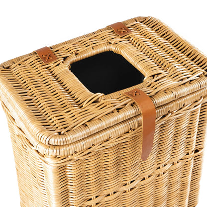 Multi-Purpose Rattan Basket-Recycling Bin with Removable Liner