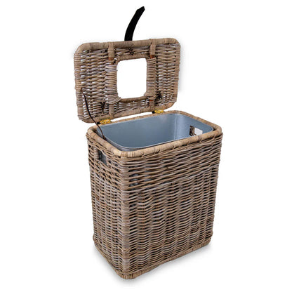 Multi-Purpose Rattan Basket-Recycling Bin with Removable Liner