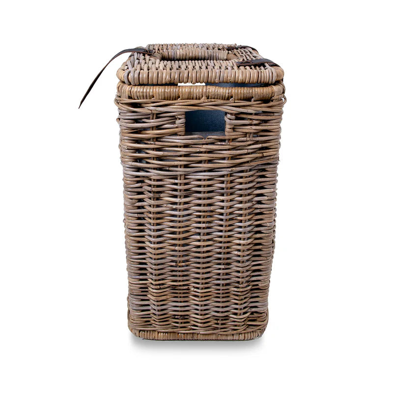 Multi-Purpose Rattan Basket-Recycling Bin with Removable Liner