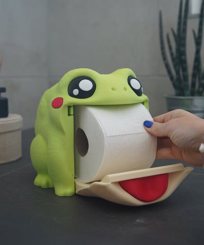 Playful Frog-Shaped Toilet Paper Holder