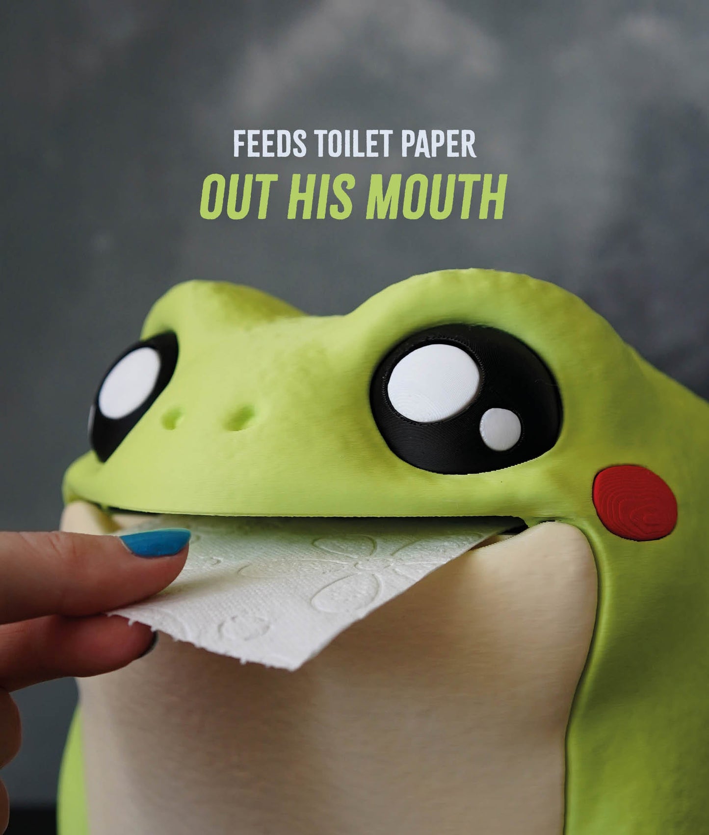 Playful Frog-Shaped Toilet Paper Holder