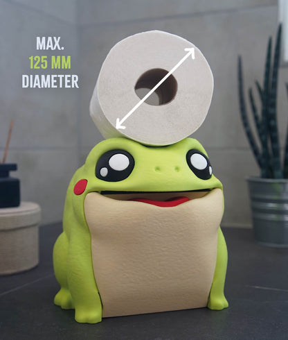 Playful Frog-Shaped Toilet Paper Holder