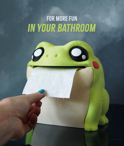 Playful Frog-Shaped Toilet Paper Holder