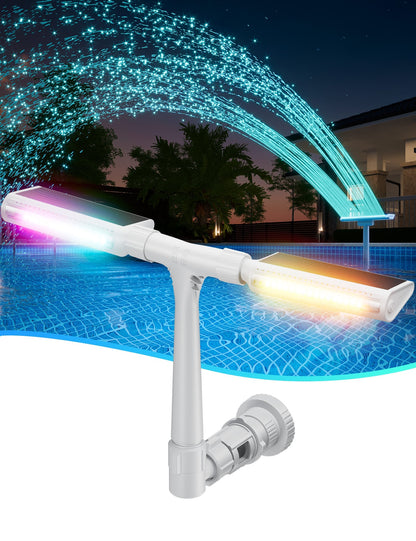 Solar Pool Fountain with Lights