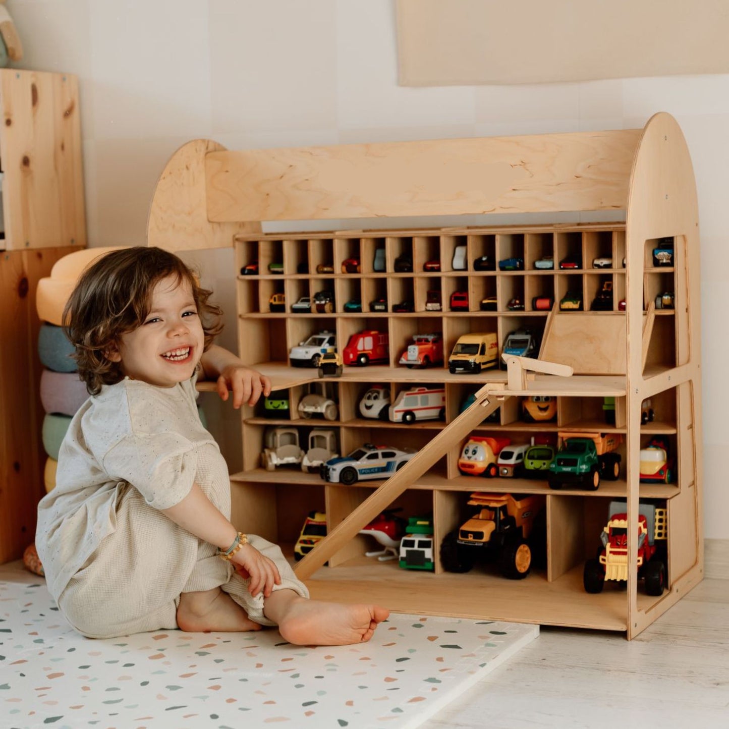 🚙🎁 Multifunctional Toy Car Garage Organizer